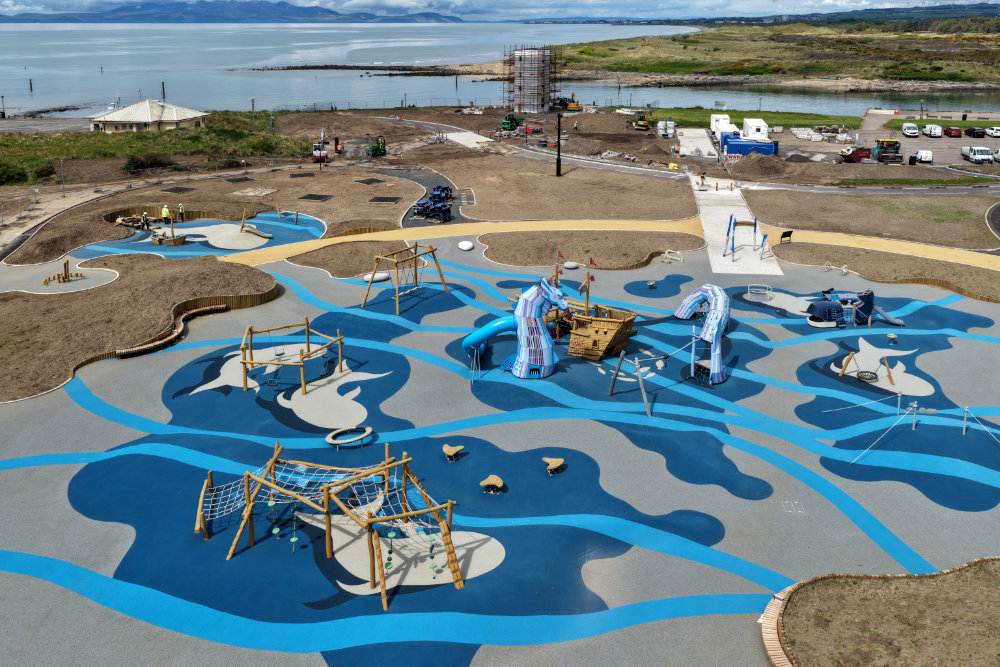 Irvine Beach Park, North Ayrshire, aerial photograph