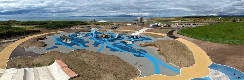 Irvine Beach Park, North Ayrshire, aerial photograph