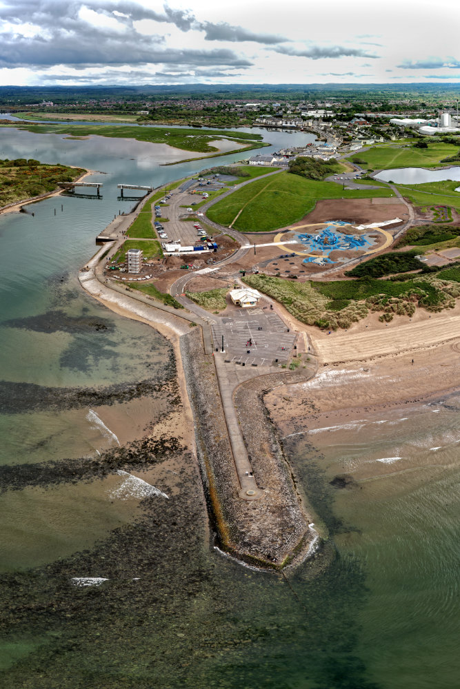 Irvine Beach Park, North Ayrshire, aerial photograph