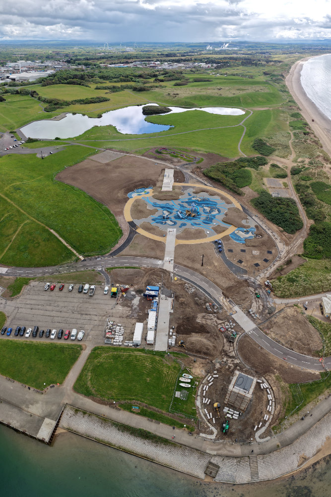 Irvine Beach Park, North Ayrshire, aerial photograph