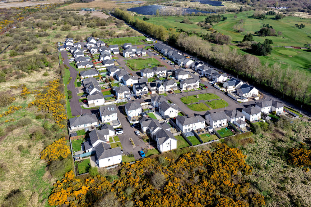 Irvine Ravenspark estate, Irvine, aerial photograph