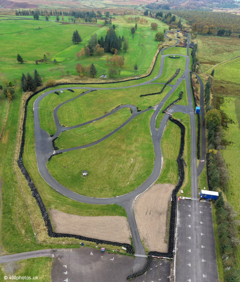 Kames Raceway, by Muirkirk, Ayrshire, aerial photograph