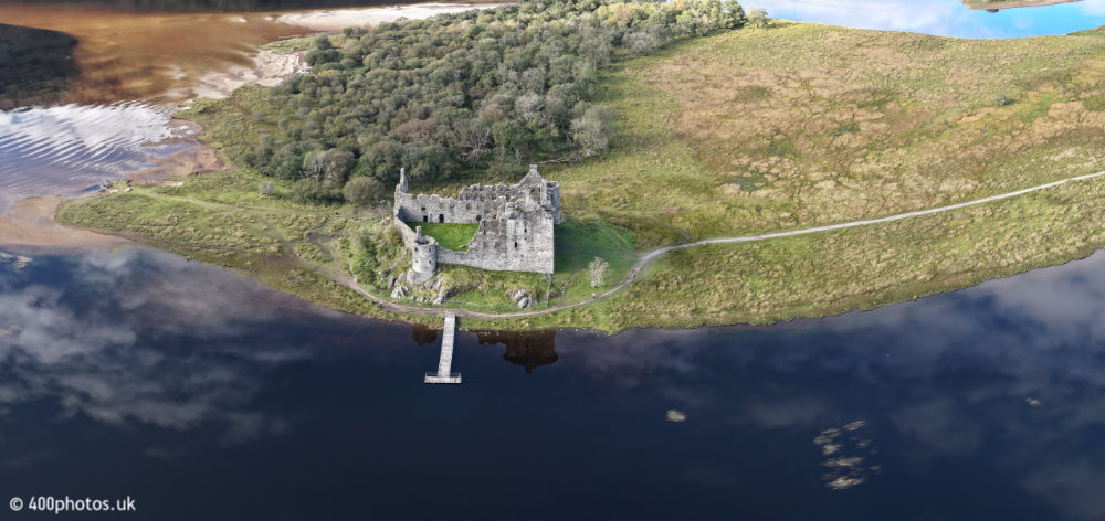 Kilchurn Castle, Dalmally, Argyll and Bute, aerial photograph