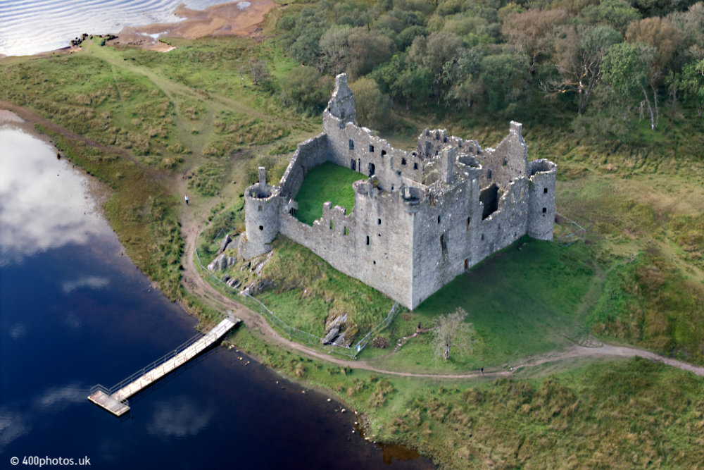 Kilchurn Castle, Dalmally, Argyll and Bute, aerial photograph