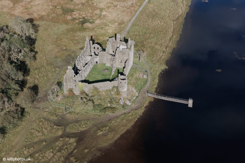 Kilchurn Castle, Dalmally, Argyll and Bute, aerial photograph