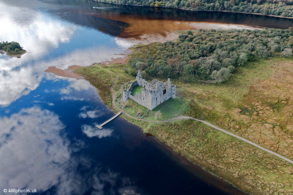 Kilchurn Castle, Dalmally, Argyll and Bute, aerial photograph