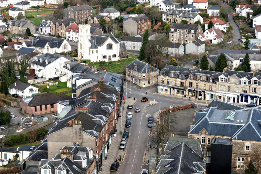 Kilmacolm, Renfrewshire, aerial photograph