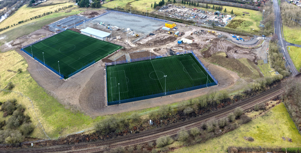 Billy Bowie Park, Kilmarnock, aerial photograph