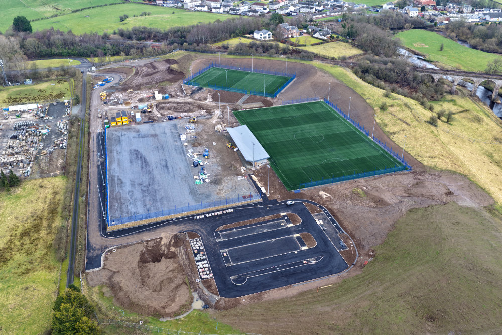 Billy Bowie Park, Kilmarnock, aerial photograph