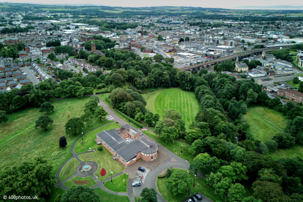 Burns Centre, Kilmarnock, aerial photograph