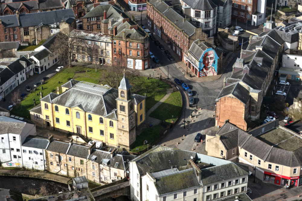 The Town Centre, Kilmarnock, East Ayrshire, aerial photograph