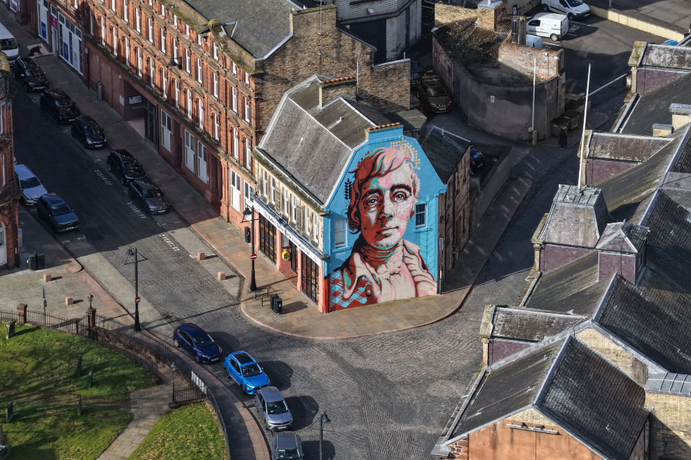 The Town Centre, Kilmarnock, East Ayrshire, aerial photograph