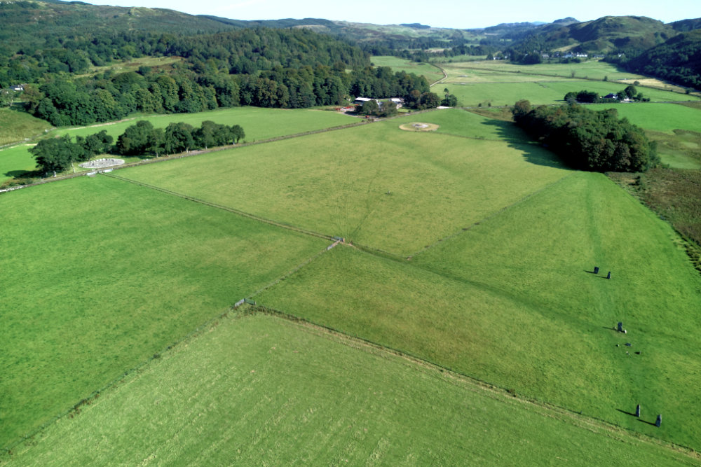 Kilmartin, Argyll, Standng Stones, Museum, aerial photograph