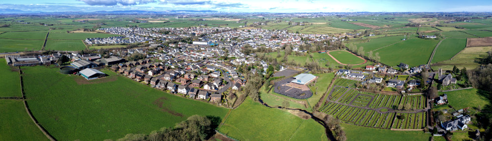 Kilmaurs Village and Church, North Ayrshire, aerial photograph
