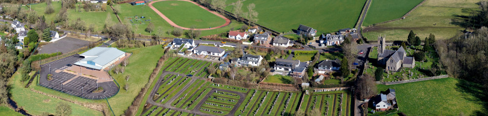 Kilmaurs Village and Church, North Ayrshire, aerial photograph