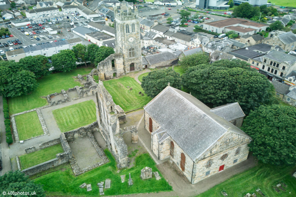 Kilwinning Abbey, North Ayrshire, aerial photograph