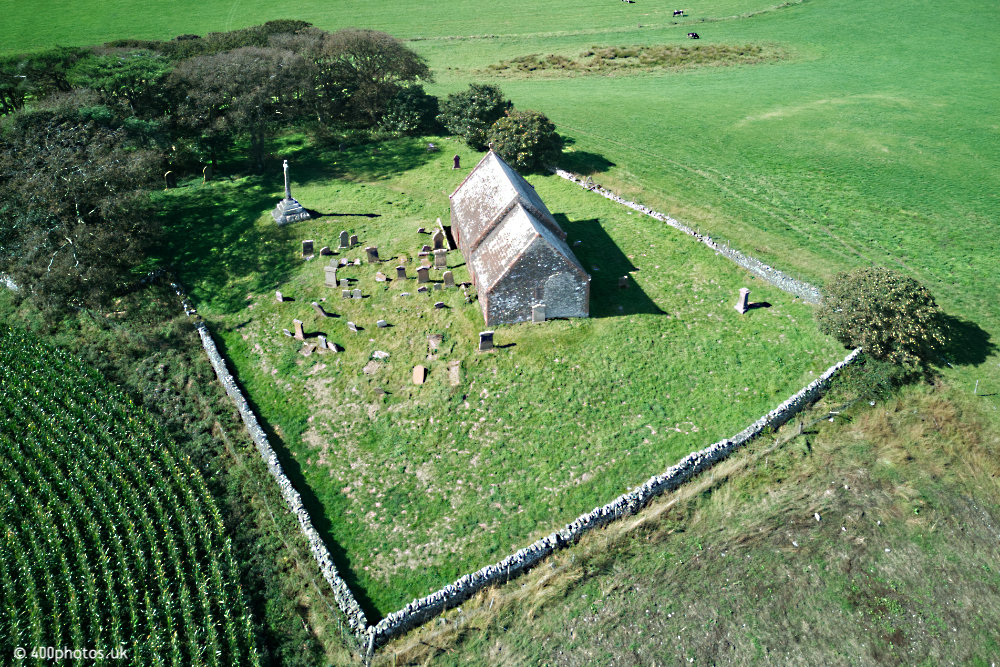 Kirkmadrine Church, Galloway, aerial photograph