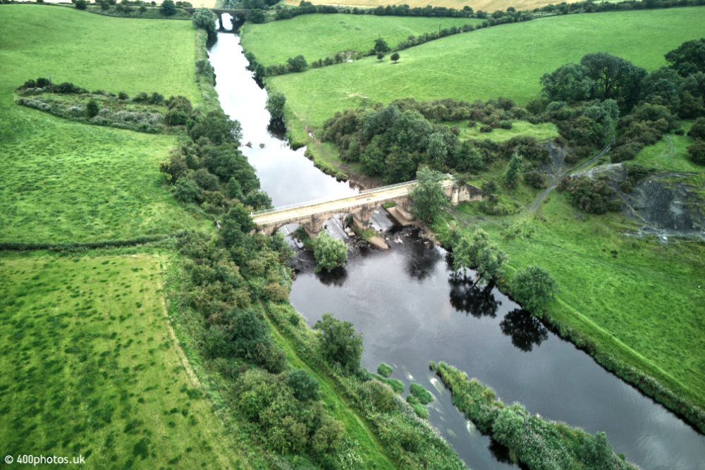 Laigh Milton Viaduct, Gatehead, Kilmarnock, aerial photograph