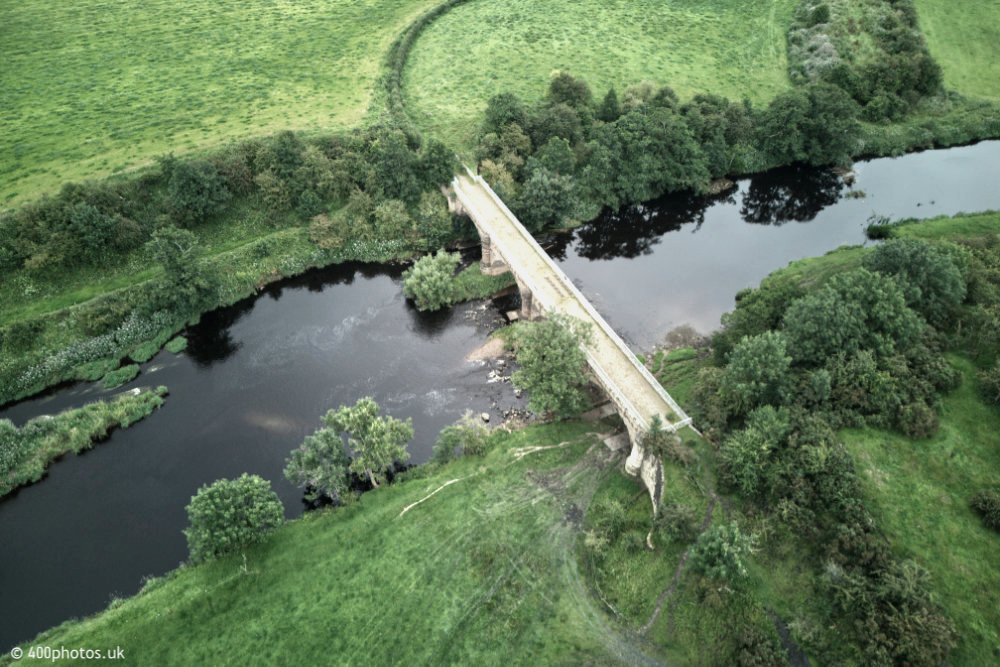 Laigh Milton Viaduct, Gatehead, Kilmarnock, aerial photograph