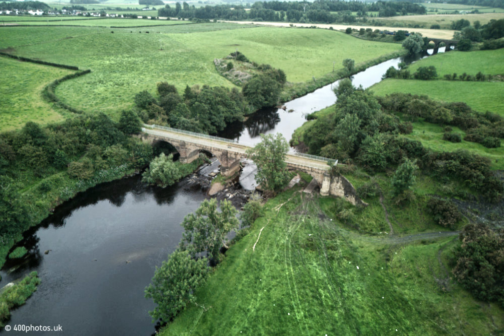 Laigh Milton Viaduct, Gatehead, Kilmarnock, aerial photograph