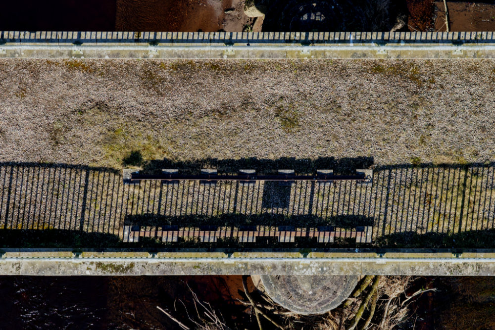 Laigh Milton Viaduct, Gatehead, Kilmarnock, aerial photograph