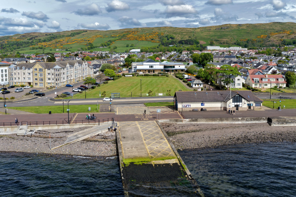 RNLI, Largs, Ayrshire, aerial photograph