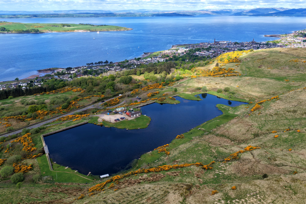 Haylie viewpoint, Largs, Ayrshire, aerial photograph