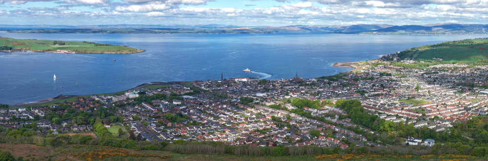 Haylie viewpoint, Largs, Ayrshire, aerial photograph