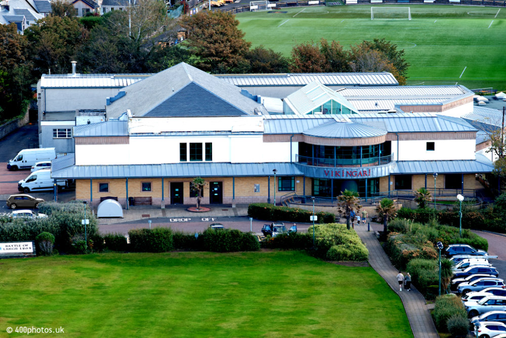 Vikingar!, Largs, Ayrshire, aerial photograph