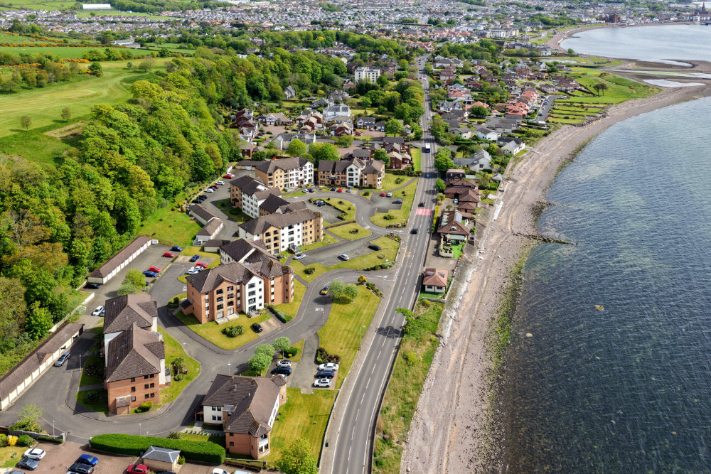 Largs  Wartime Hotels, Largs, North Ayrshire, aerial photograph