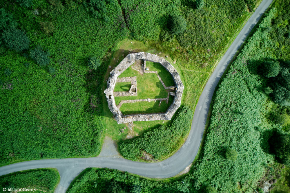 Loch Doon Castle, South Ayrshire, aerial photograph