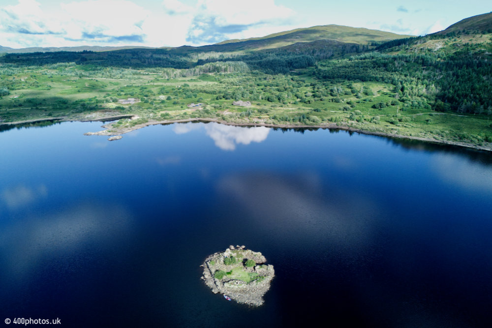 Loch Doon Castle, South Ayrshire, aerial photograph