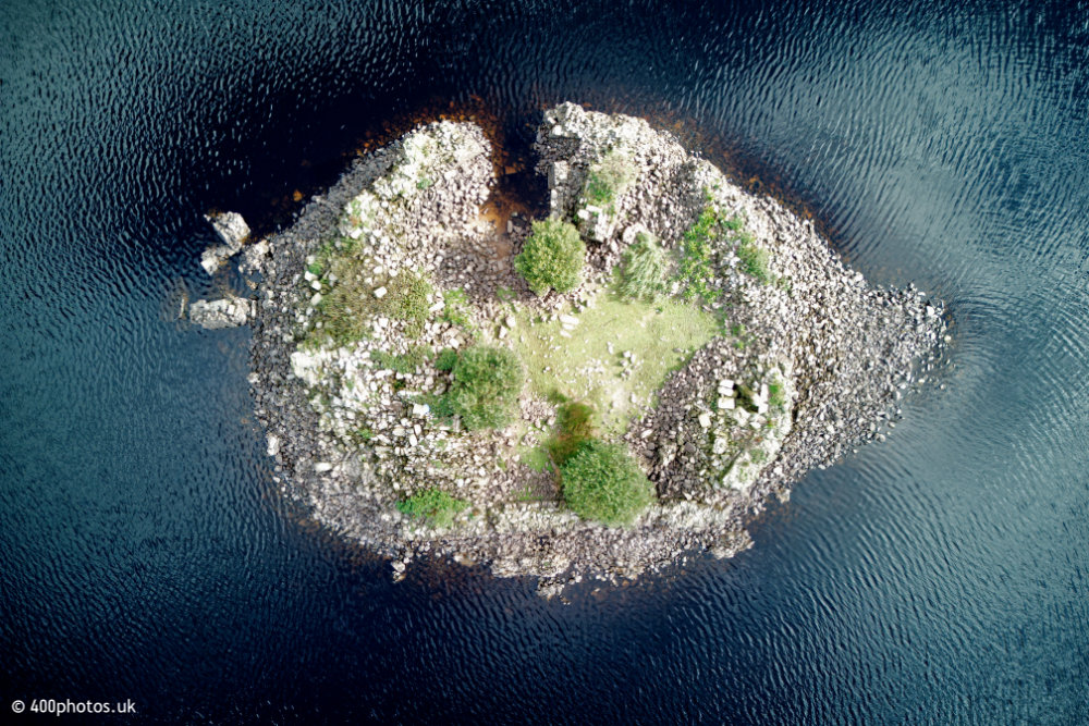 Loch Doon Castle, South Ayrshire, aerial photograph