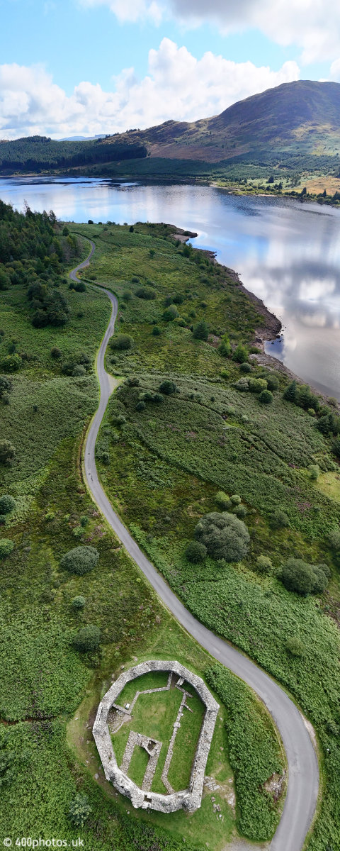 Loch Doon Castle, South Ayrshire, aerial photograph