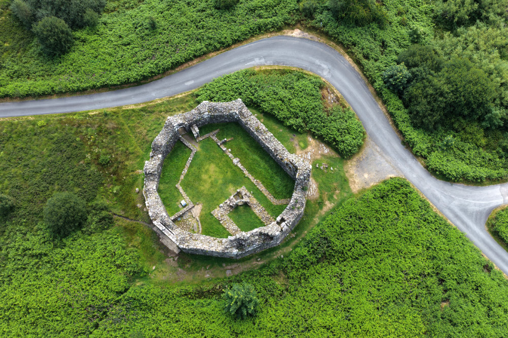 Loch Doon Castle, South Ayrshire, licensable aerial photograph