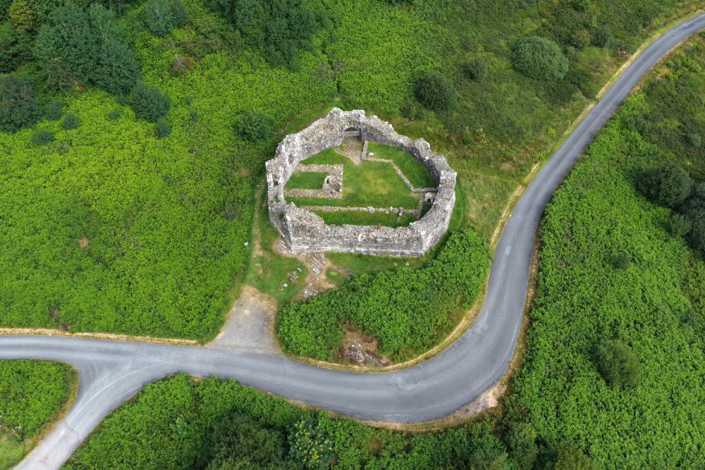 Loch Doon Castle, South Ayrshire, licensable aerial photograph