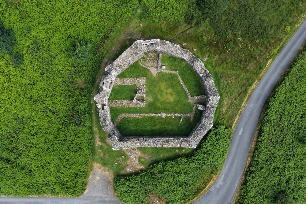 Loch Doon Castle, South Ayrshire, licensable aerial photograph