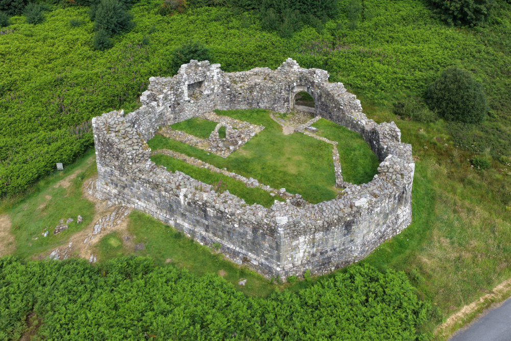 Loch Doon Castle, South Ayrshire, licensable aerial photograph