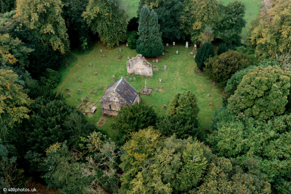 Loudoun Kirk, by Galston, Ayrshire, aerial photograph