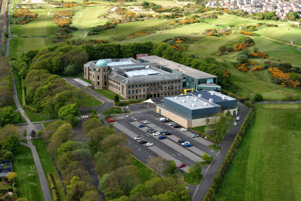 Marr College_Troon, Ayrshire, aerial photograph