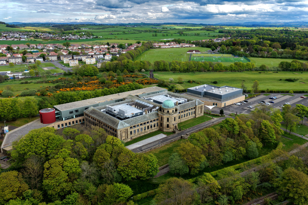 Marr College_Troon, Ayrshire, aerial photograph