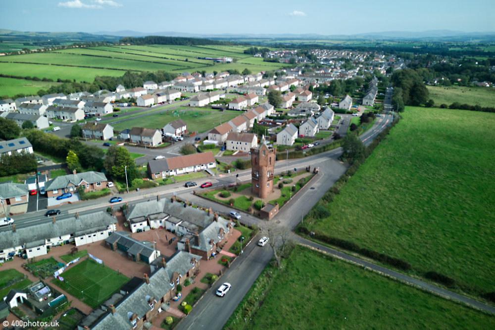 The National Burns Monument, Mauchline, Ayrshire, aerial photograph