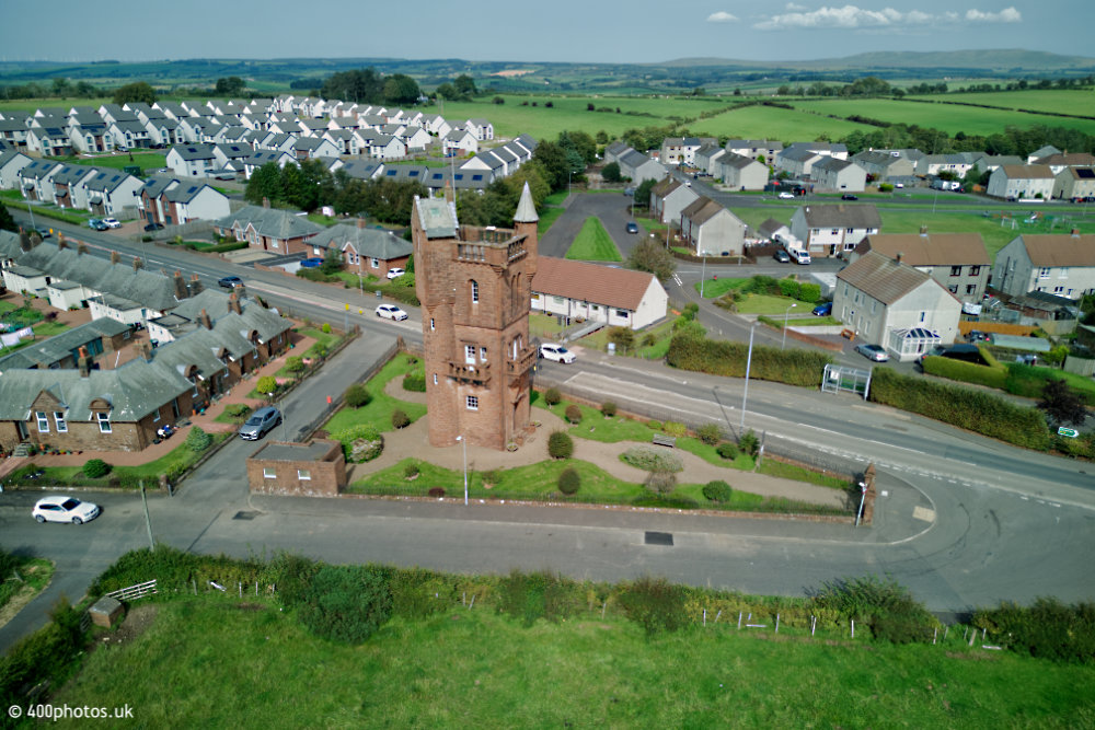 The National Burns Monument, Mauchline, Ayrshire, aerial photograph