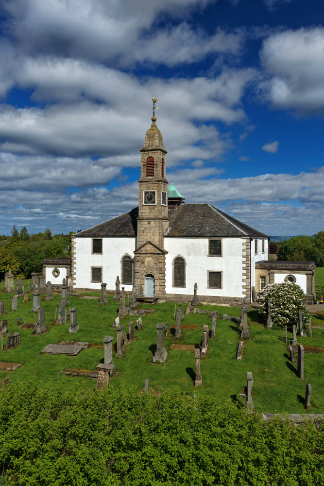 Mearskirk Church, East Renfrewshire, aerial photograph