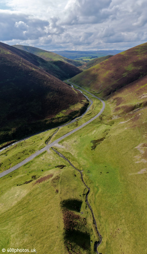 The Mennock Pass, Dumfries and Galloway, aerial photograph