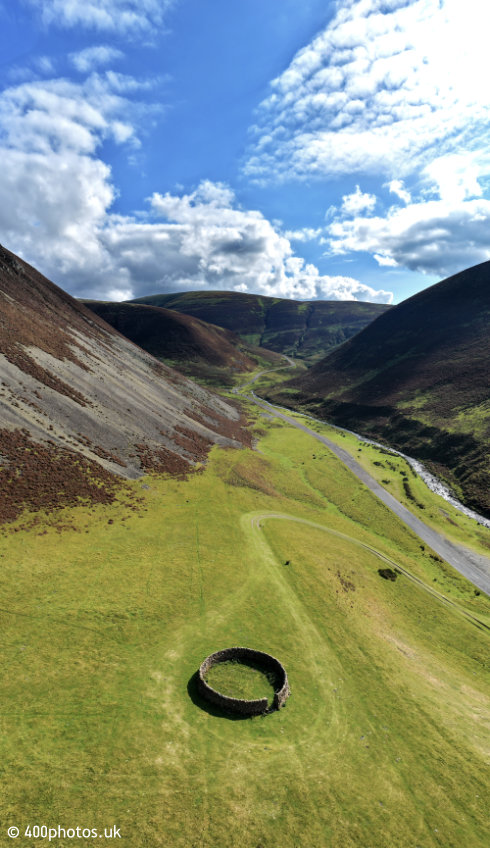 The Mennock Pass, Dumfries and Galloway - aerial photograph