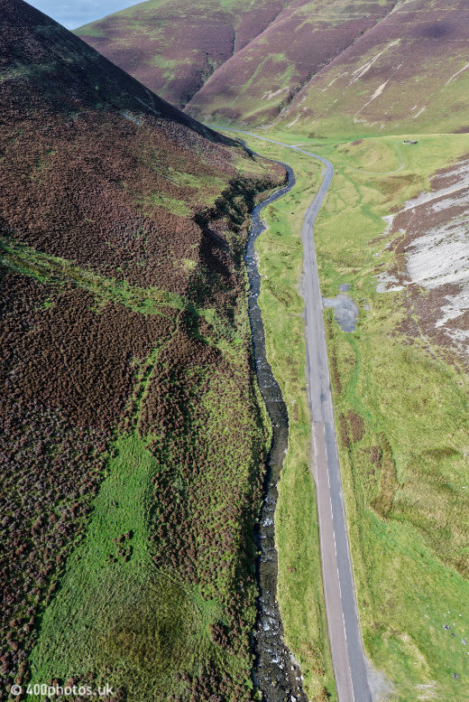 The Mennock Pass, Dumfries and Galloway - aerial photograph