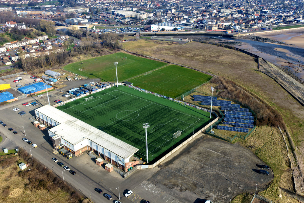 Bayview Stadium, Methil, Fife, aerial photograph