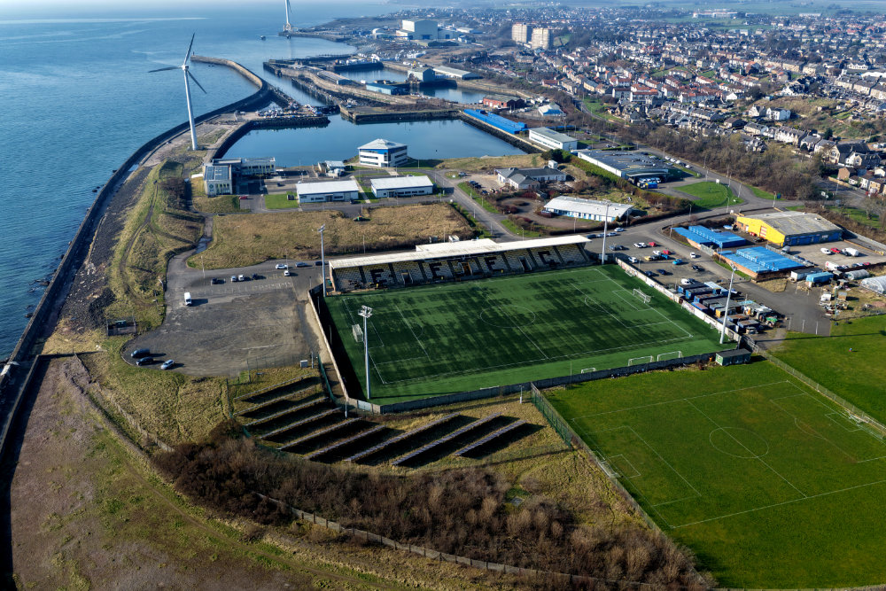 Bayview Stadium, Methil, Fife, aerial photograph