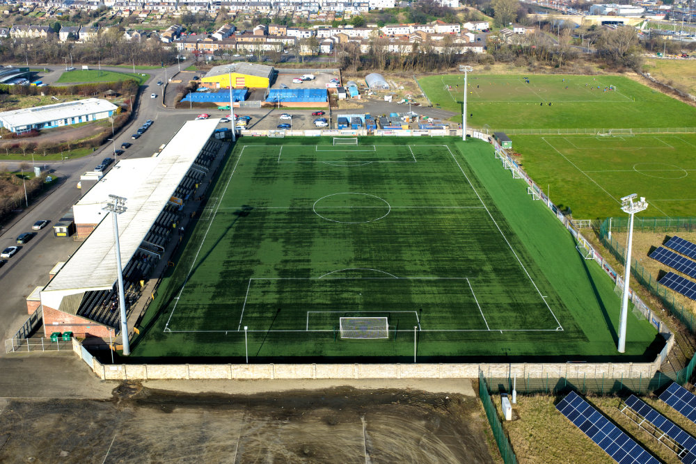 Bayview Stadium, Methil, Fife, aerial photograph